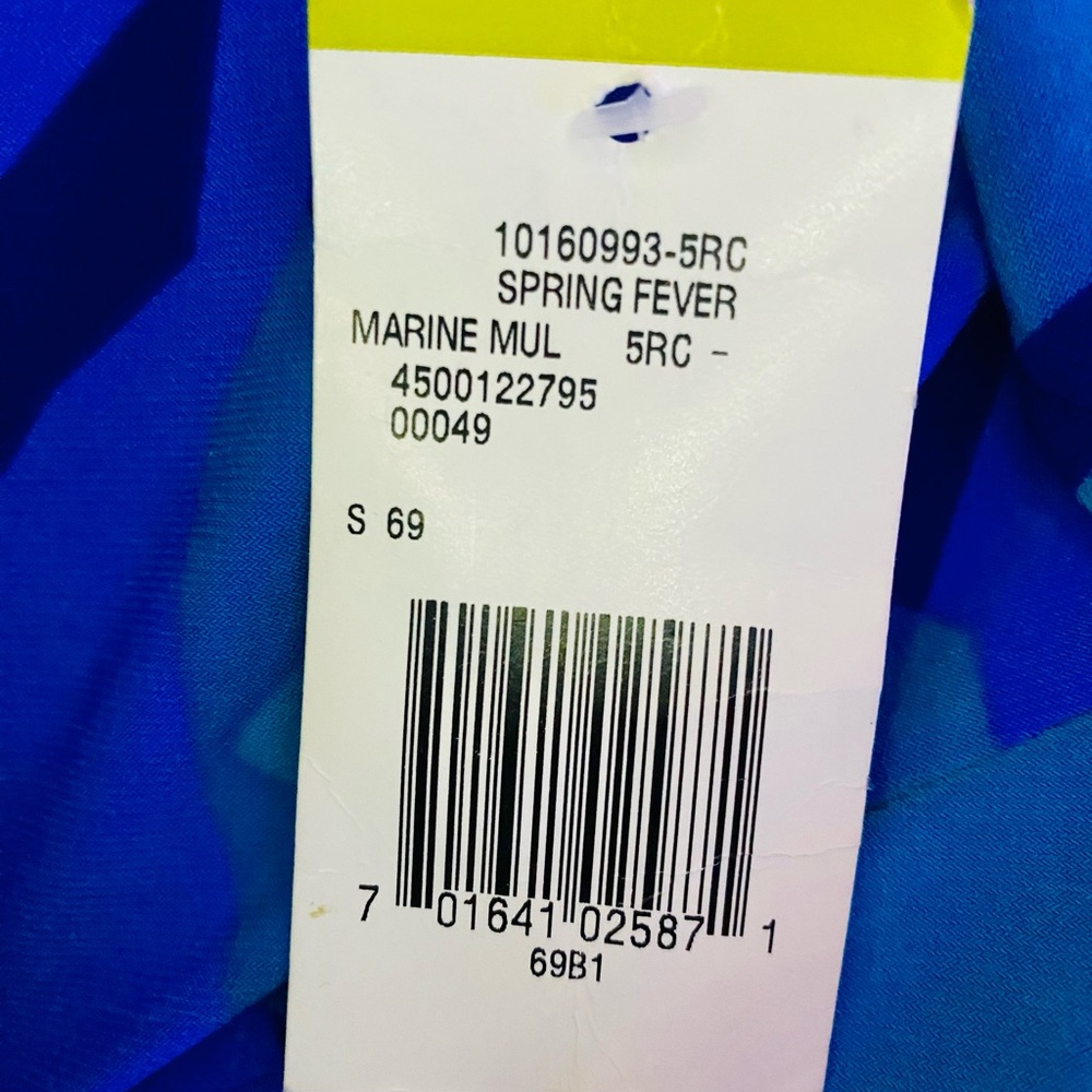 🚨NWT 🚨Vibrant Blue and Purple Wrap Dress - Picture 2 of 4